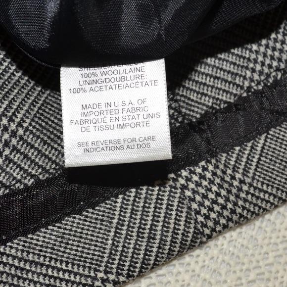 Vintage Wool Houndstooth Shift Dress 3/4 Sleeve Minimalist Classic Luxury Clean - Picture 7 of 7